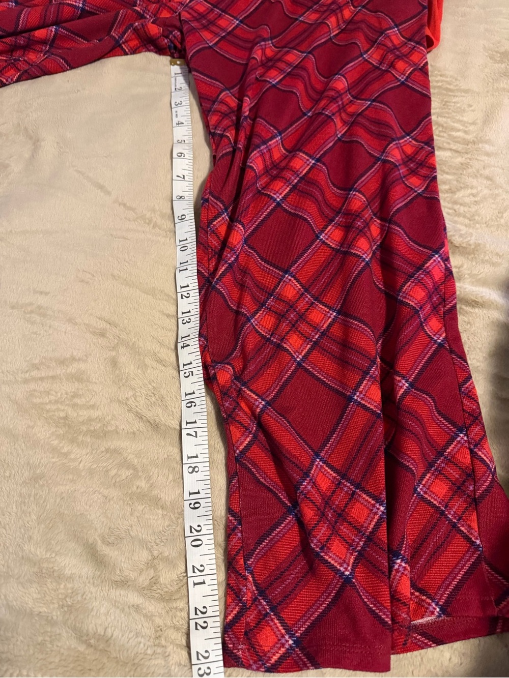 Pioneer Woman Red Plaid Pajama Set size XL Flannel Sleep Set - Picture 7 of 7